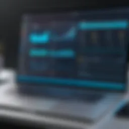 Laptop showcasing studio app interface