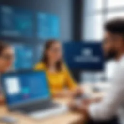 A diverse group engaged in a virtual mentoring session