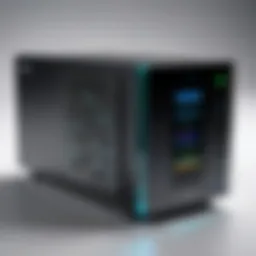 A sleek NAS device showcasing advanced technology features