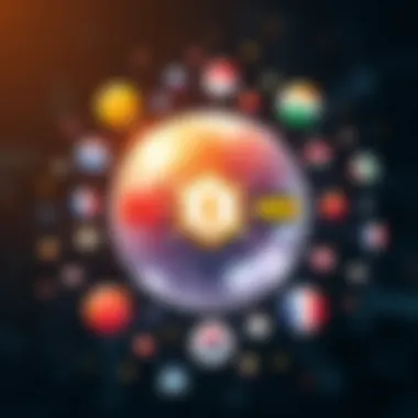 Programming and Foreign Language Synergy Symbols representing popular programming languages and foreign languages