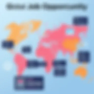 Global Tech Job Opportunities Map highlighting top countries for tech job opportunities
