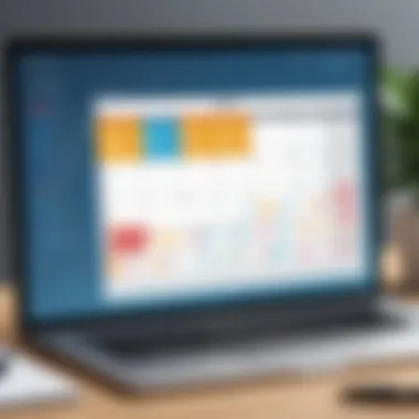 Modern Scheduling Tools A digital calendar on a laptop screen, representing modern scheduling tools.