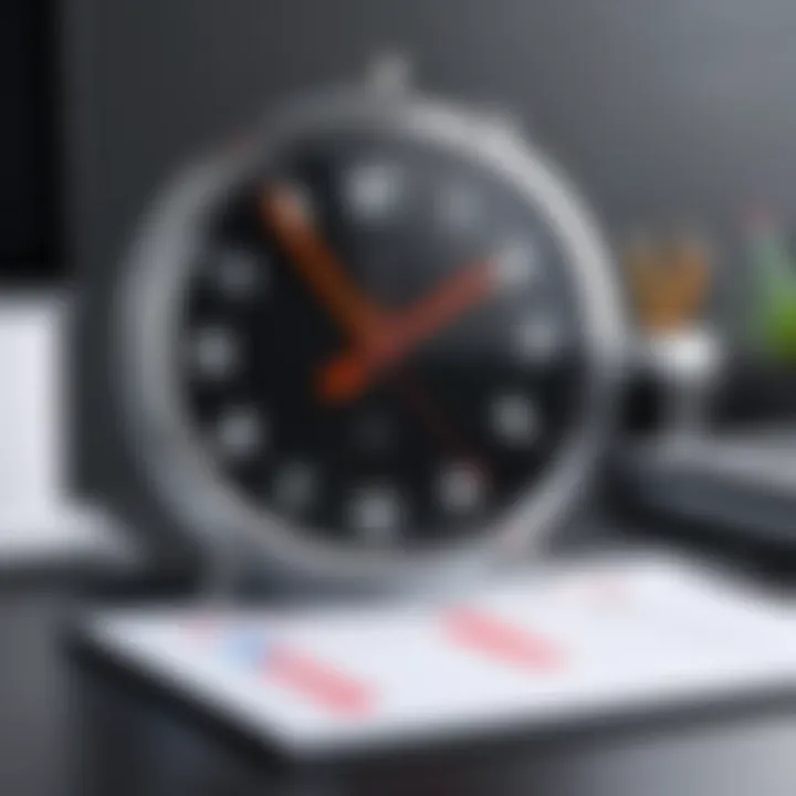 A clock next to a checklist, emphasizing time management and productivity.