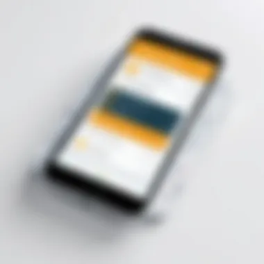 Using an On Demand Labor App on Smartphone A close-up of a smartphone displaying an on demand labor app in use.