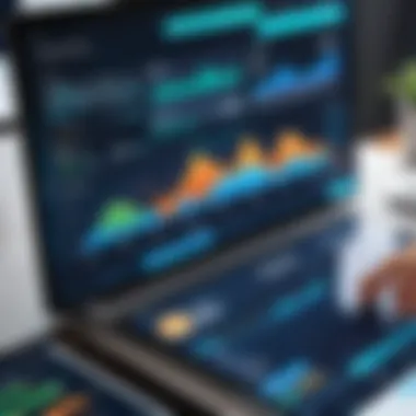 Digital App for Monitoring Finances A digital app dashboard displaying financial data