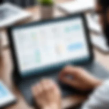 Reviewing Budget Plans with a Tablet A thoughtful person reviewing budget plans on a tablet