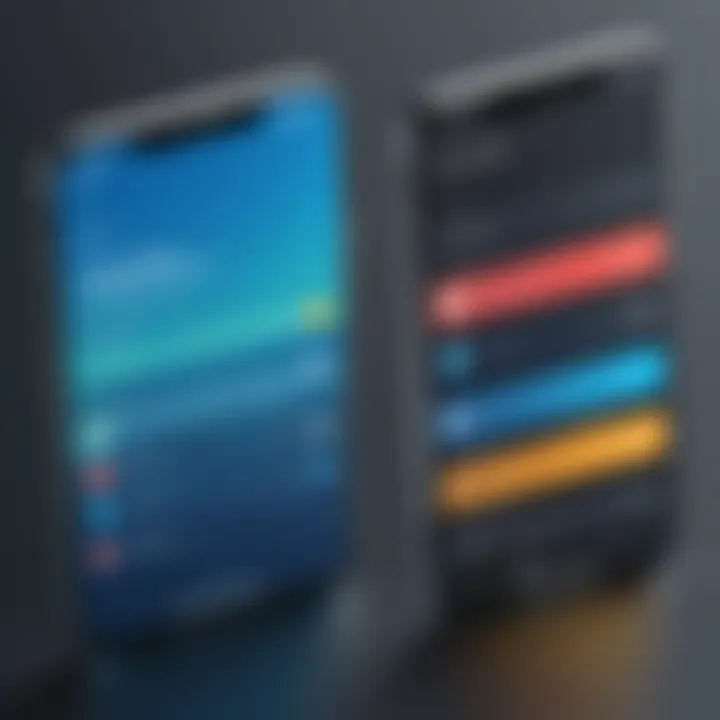 Visual comparison of different app builder platforms