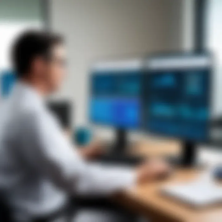 Healthcare professional engaging with eClinicalWorks in a clinical setting