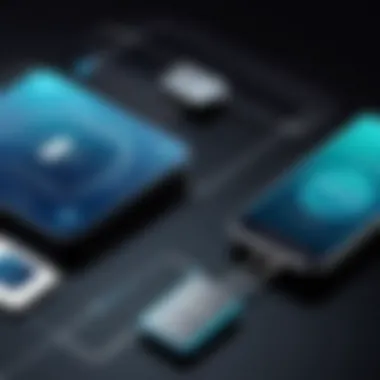 Future Technology in Loyalty Programs A futuristic concept of technology integrating loyalty points with mobile applications.