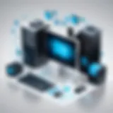 Illustration demonstrating the components of management computer services