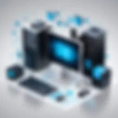 Components of Management Computer Services Illustration demonstrating the components of management computer services
