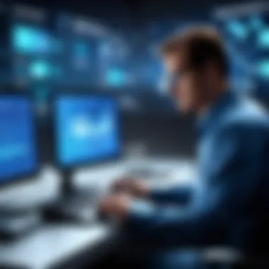 Future Trends in Management Computer Services Future trends in management computer services depicted visually