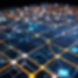 A visual representation of a complex supply chain network