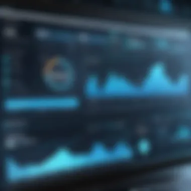 A digital dashboard displaying workforce analytics and metrics