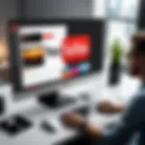 Business professional analyzing YouTube Premium features