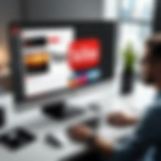 Business professional analyzing YouTube Premium features