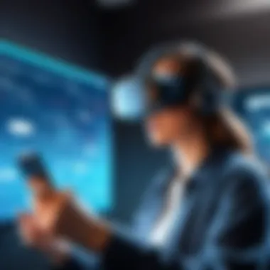 User Interaction in Virtual Reality Users engaging with VR content in an interactive environment