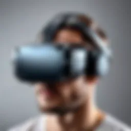 A virtual reality headset with immersive visuals