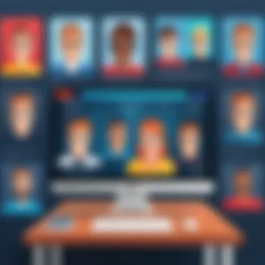 An infographic illustrating user experiences and feedback on vowel video conferencing.