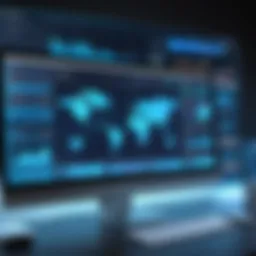 Visual representation of network monitoring dashboard